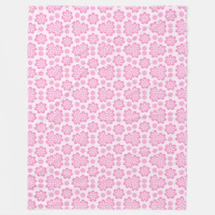 Couverture Polaire Belle florale rose