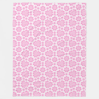 Couverture Polaire Belle florale rose