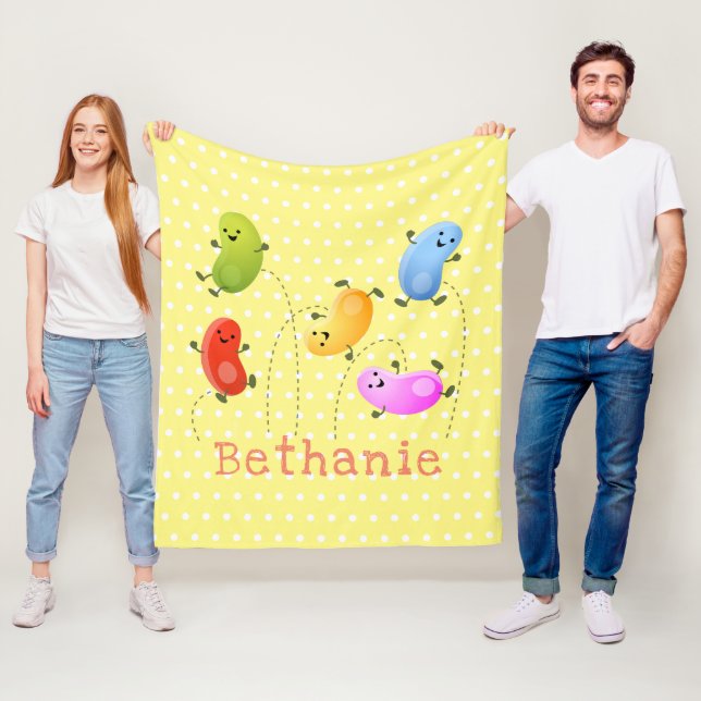 Couverture Polaire Belle jellybeans saut de dessin animé illustration (En situation)