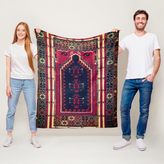 Couverture Polaire Belle moquette traditionnelle turque (En situation)