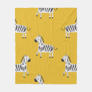 Couverture Polaire Belle motif sans couture pour enfants avec zèbres