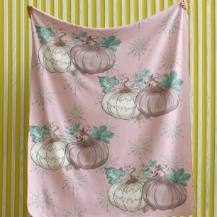 Couverture Polaire Belle Parties scintillant Citrouille rose Patch Au