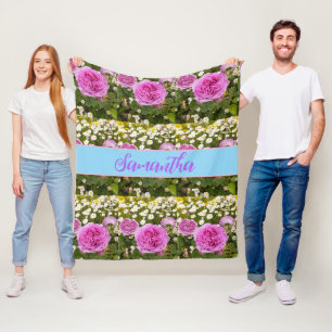 Couverture Polaire Belle rose Roses et marguerites Floral