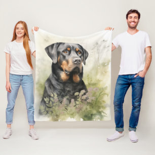 Couverture Polaire Belle Rottweiler