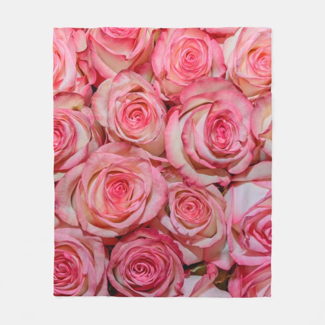Couverture Polaire Belles roses roses roses (Devant)