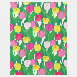 Couverture Polaire Belles tulipes.