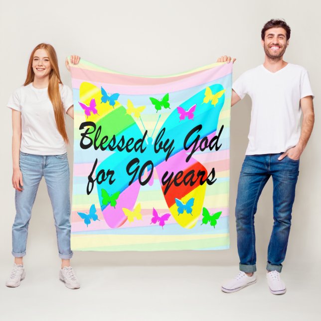 COUVERTURE POLAIRE BÉNÉFICIÉ PAR DIEU PENDANT 90 ANS DE FLEECE BLANKE (En situation)