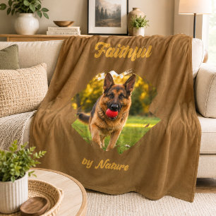 Couverture Polaire Berger Allemand GSD Photo Fidèle par Nature Brun