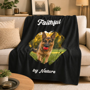 Couverture Polaire Berger Allemand GSD Photo Fidèle par Nature Noir
