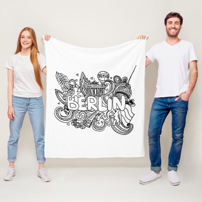 Couverture Polaire Berlin Allemagne Souvenir (En situation)
