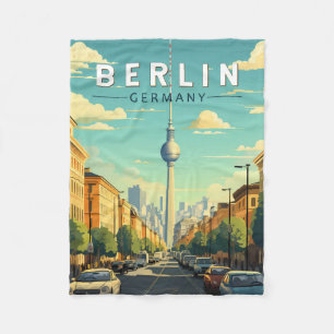 Couverture Polaire Berlin Allemagne Travel Art Vintage