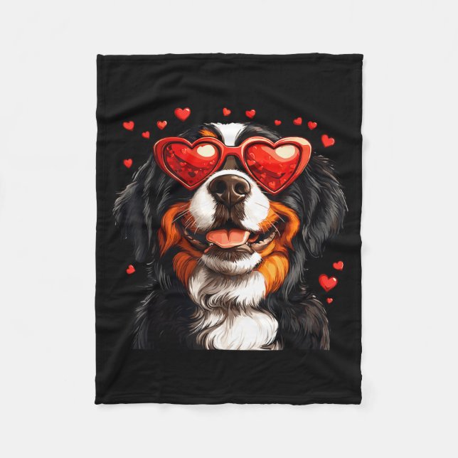 Couverture Polaire Bernese Mountain Cute Berner Dog Lover Valentines  (Devant)