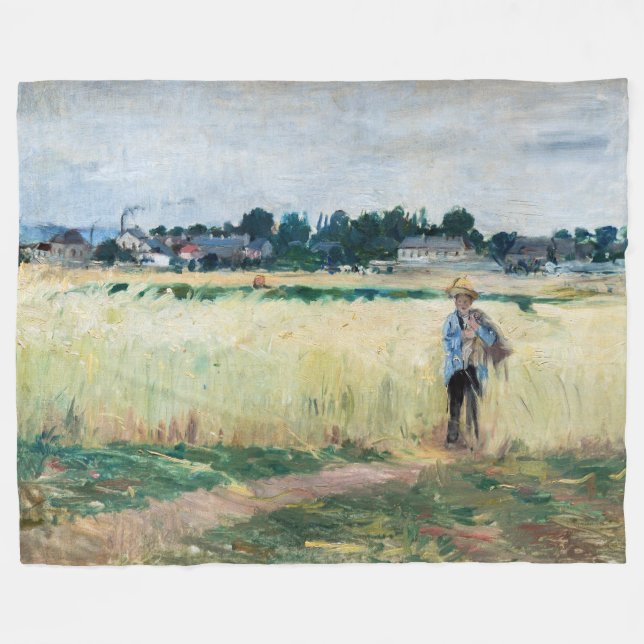 Couverture Polaire Berthe Morisot - Dans le champ de roues à Gennevil (Devant (Horizontal))