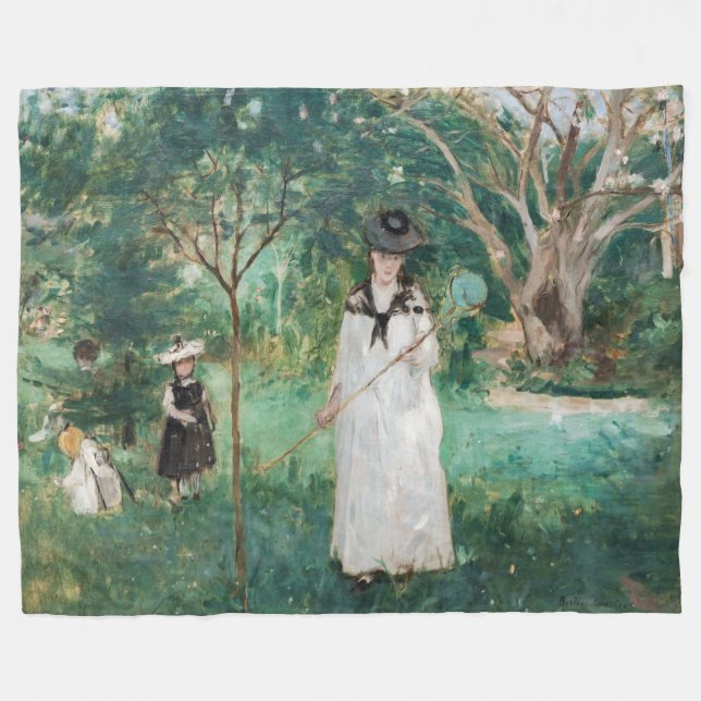 Couverture Polaire Berthe Morisot - La chasse aux papillons (Devant (Horizontal))