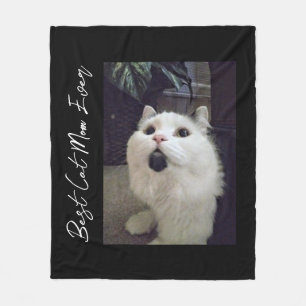 Couverture Polaire Best Cat Mom Custom Photo pour animal de compagnie