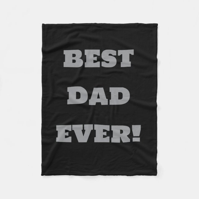 Couverture Polaire Best Dad Ever Custom Fleece Blanket Black (Devant)