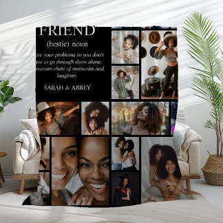 Couverture Polaire Best Friend Definition Photo Collage
