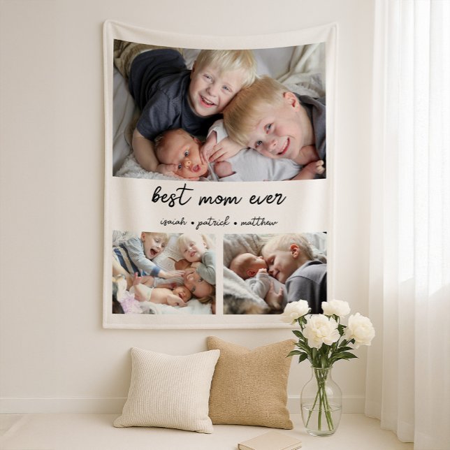 Couverture Polaire Best Mom Ever Kids Names (Créateur téléchargé)