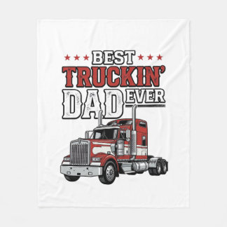 Couverture Polaire Best Truckin Dad Ever Vintage Truck Shirt Design_1