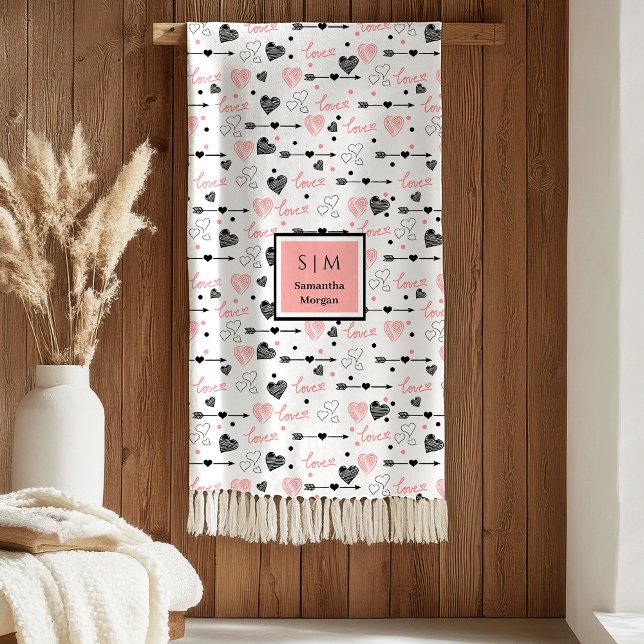 Couverture Polaire Best Valentine’s Gift Personalized Heart Sketch  (Best Valentine’s Gift Personalized Heart Sketch Blanket)