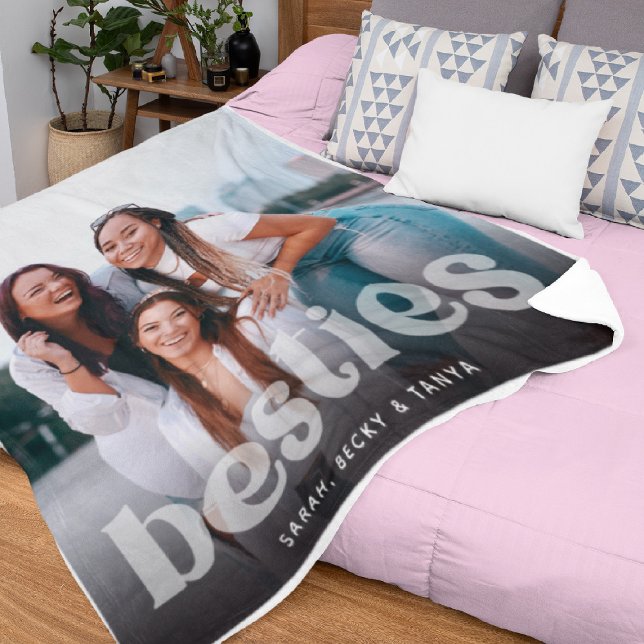 Couverture Polaire Bestie Typographie tendance (Créateur téléchargé)
