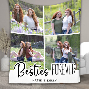 Couverture Polaire Besties Friends Forever Photo Collage