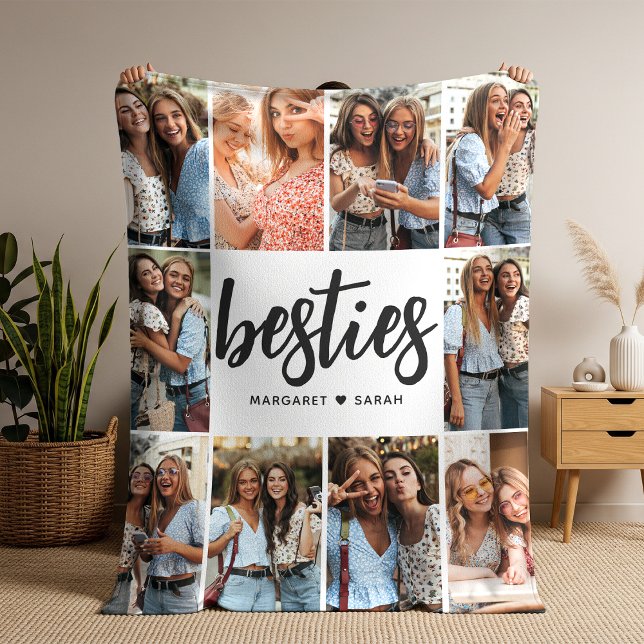 Couverture Polaire Besties Photo Collage Bff (Créateur téléchargé)