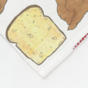 Couverture Polaire Beurre d'arachide Jelly Sandwich Pain Midi Nourrit
