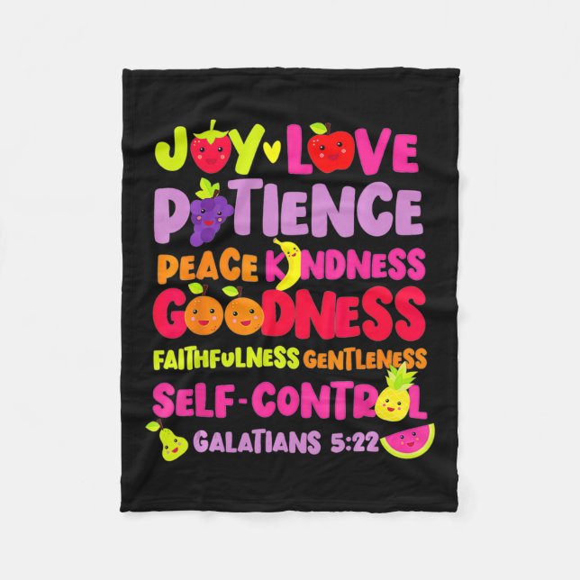 Couverture Polaire Bible Chrétienne Verse Fruit De L'Esprit Dieu Jesu (Devant)