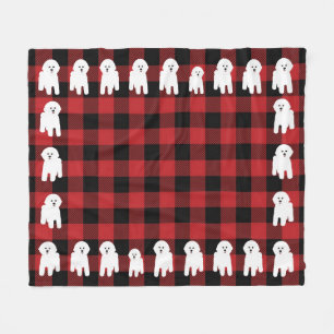 Couverture Polaire Bichon Frise Blanche polaire