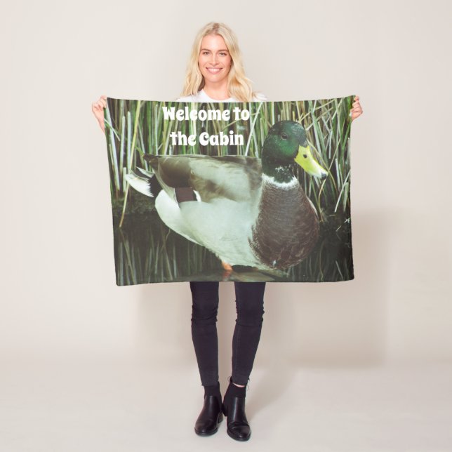 Couverture Polaire Bienvenue au Cabine Mallard Duck Water Bird (En situation)