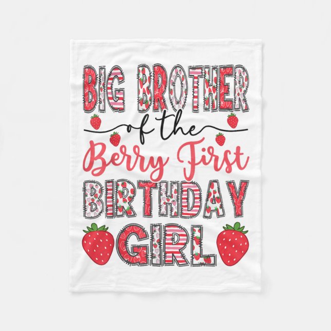 Couverture Polaire Big Brother Du Berry Premier Anniversaire Fille Pa (Devant)