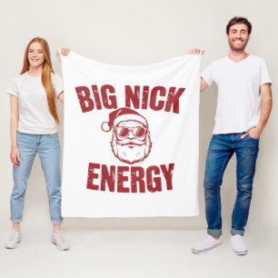 Couverture Polaire Big Nick Énergie Drôle de Père Noël Blague de Noël