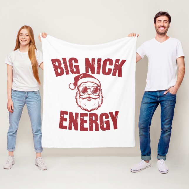 Couverture Polaire Big Nick Energy Funny Père Noël Rude Christmas Jok (En situation)