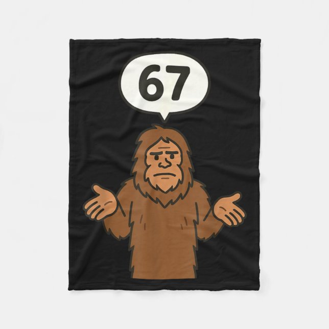 Couverture Polaire Bigfoot 67 Meme Six Seven Funny Sasquatch  (Devant)
