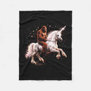 Couverture Polaire Bigfoot chevauchant une licorne drôle hommes femme