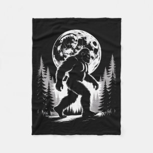 Couverture Polaire Bigfoot Clair de Lune Sasquatch Forêt Cryptide Ext