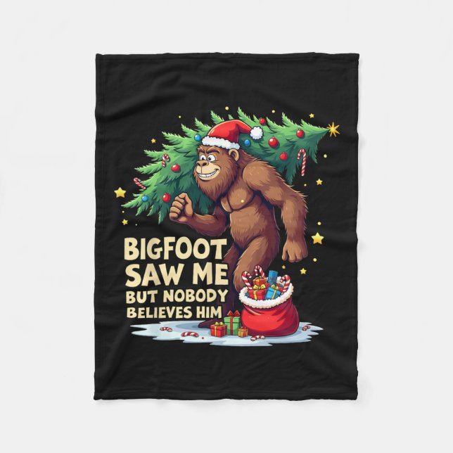Couverture Polaire Bigfoot M'A Vu Mais Personne Ne Le Croit Noël B (Devant)