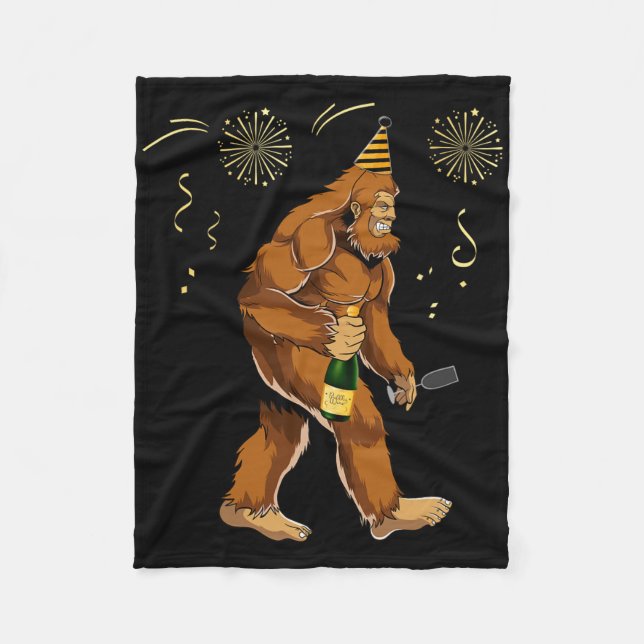 Couverture Polaire Bigfoot New Year Funny Outfit Sasquatch Holiday 20 (Devant)