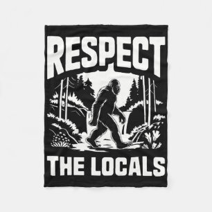 Couverture Polaire Bigfoot Respecte les locaux Chasseur de Sasquatch 