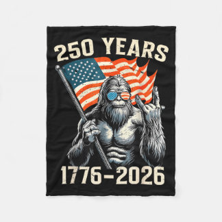 Couverture Polaire Bigfoot Rock et Drapeau 250 Ans 1776-2026 250ème