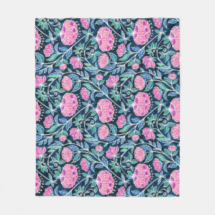 Couverture Polaire Bijou Toned Boho Chalk Chintz motif floral