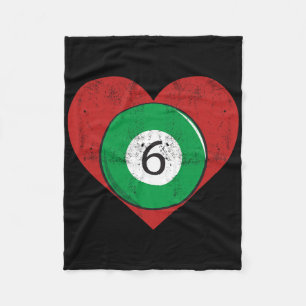 Couverture Polaire Billard 6 Ball Coeur Amour Pour Le Billard Sport