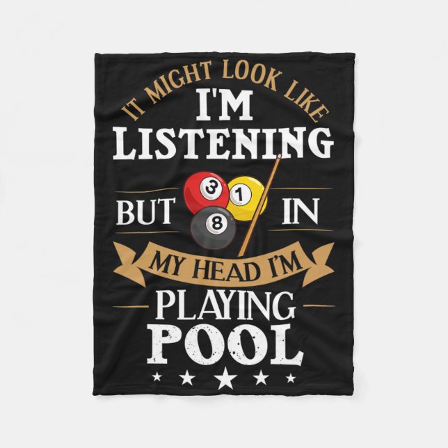 Couverture Polaire Billard Snooker Pool Joueur Sport Competit (Devant)