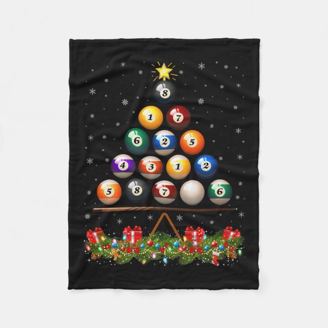 Couverture Polaire Billiard Ball Christmas Tree Lights Ol Billiards X (Devant)