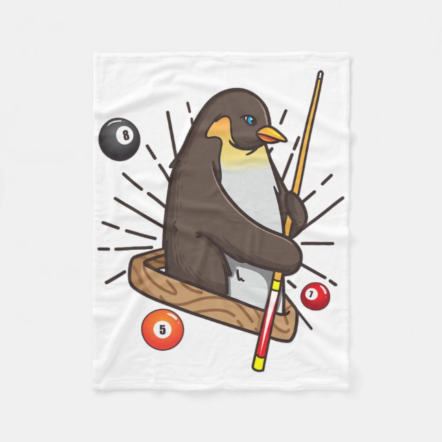Couverture Polaire Billiard Penguin Hustler Pool Chemises Girls Snook (Devant)