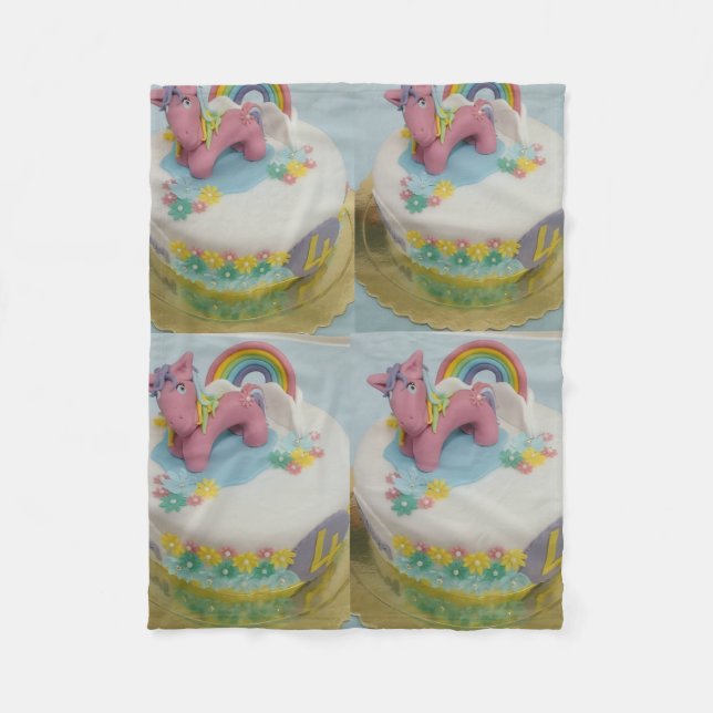 Couverture Polaire Birthday cake 4 fleece blanket  (Devant)
