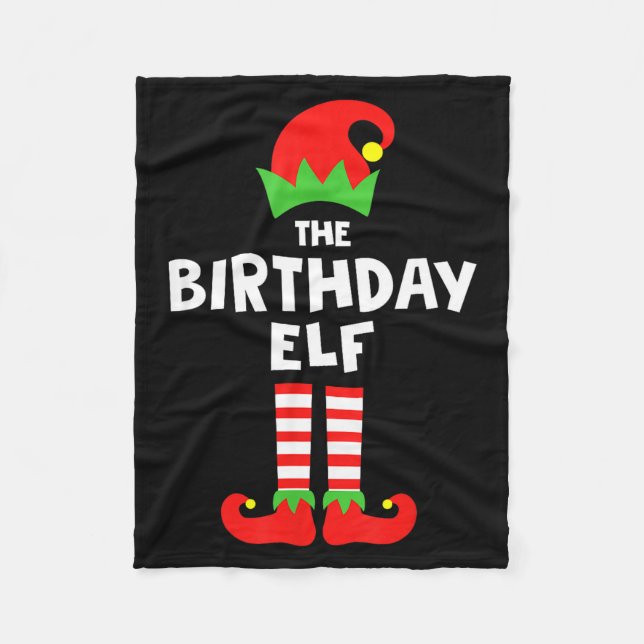 Couverture Polaire Birthday Elf Matching Group Family Holiday Christm (Devant)