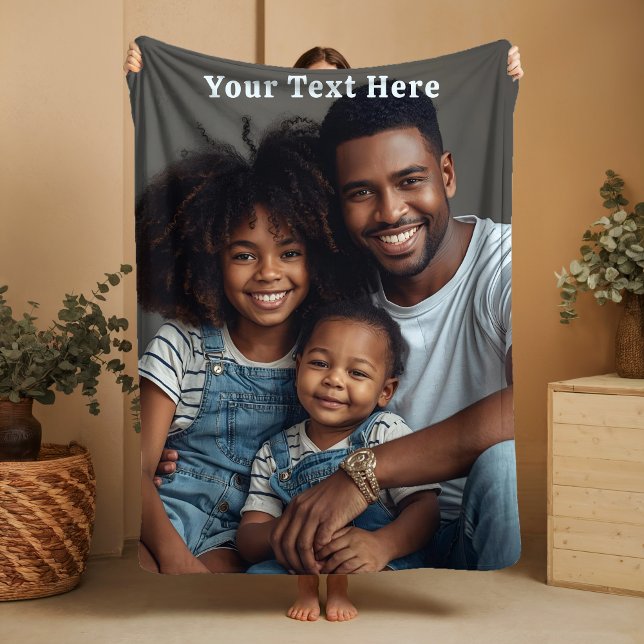 Couverture Polaire Birthday Gift for Dad Fleece Blankets Photo Text (Créateur téléchargé)
