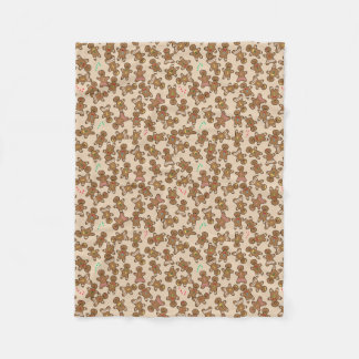 Couverture Polaire Biscuits mignons de bonhommes en pain d'épice de